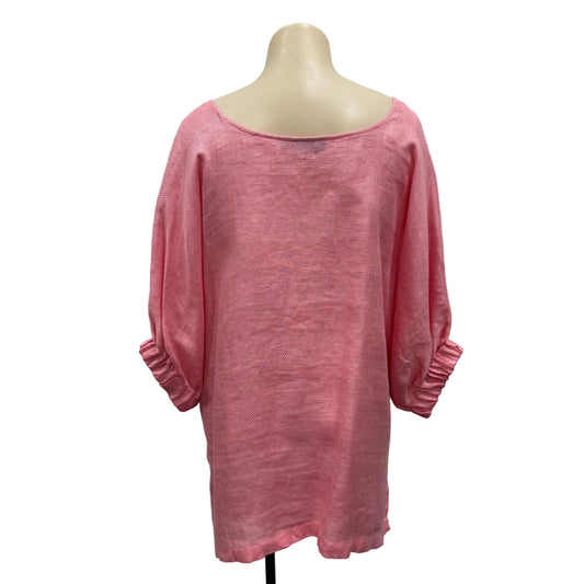 Pink Linen Top - Size L