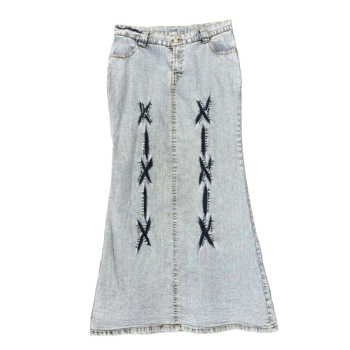 Denim Maxi Skirt - Size 31