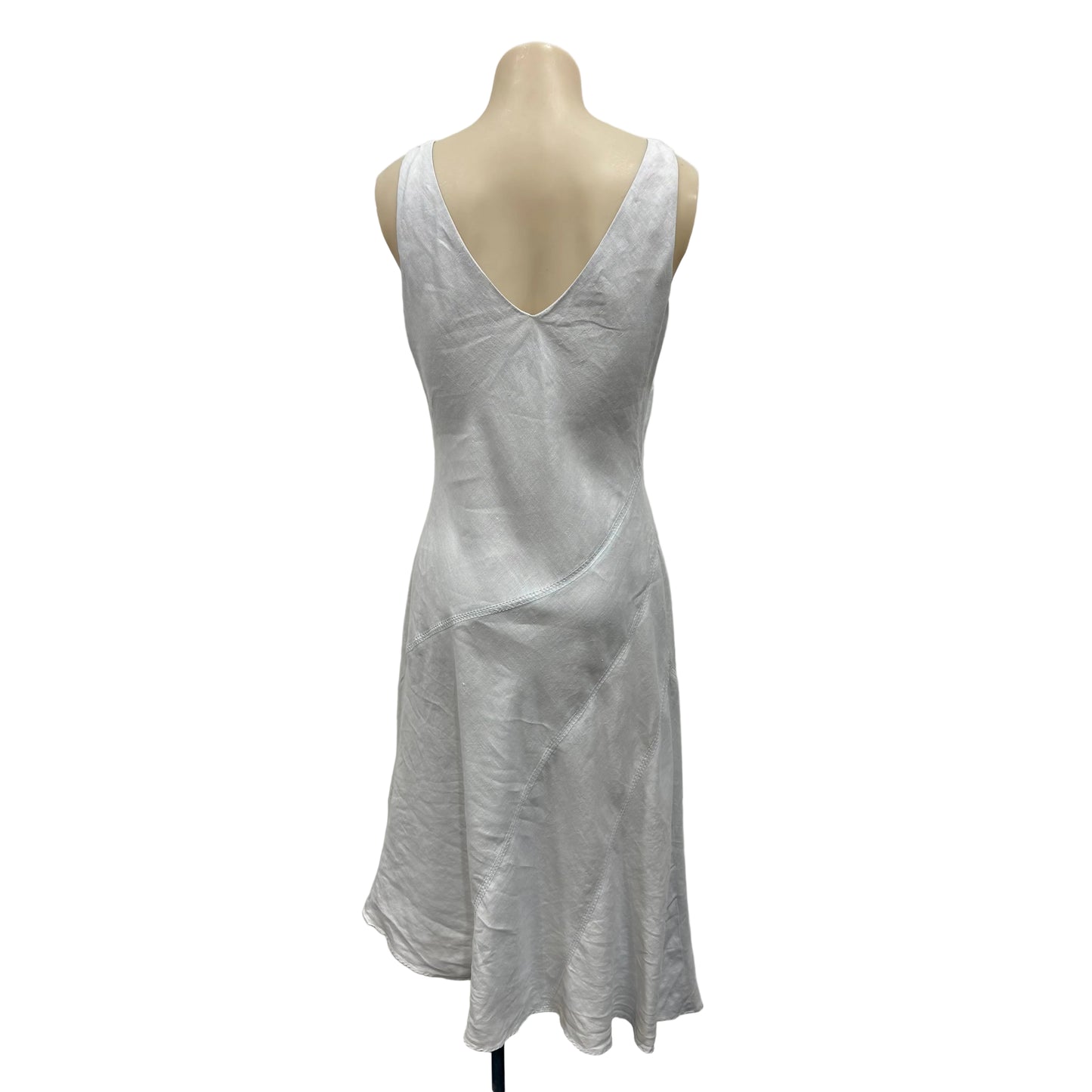 Pale Blue Linen Dress - Size 12