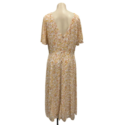 Yellow Floral Dress - Size 12
