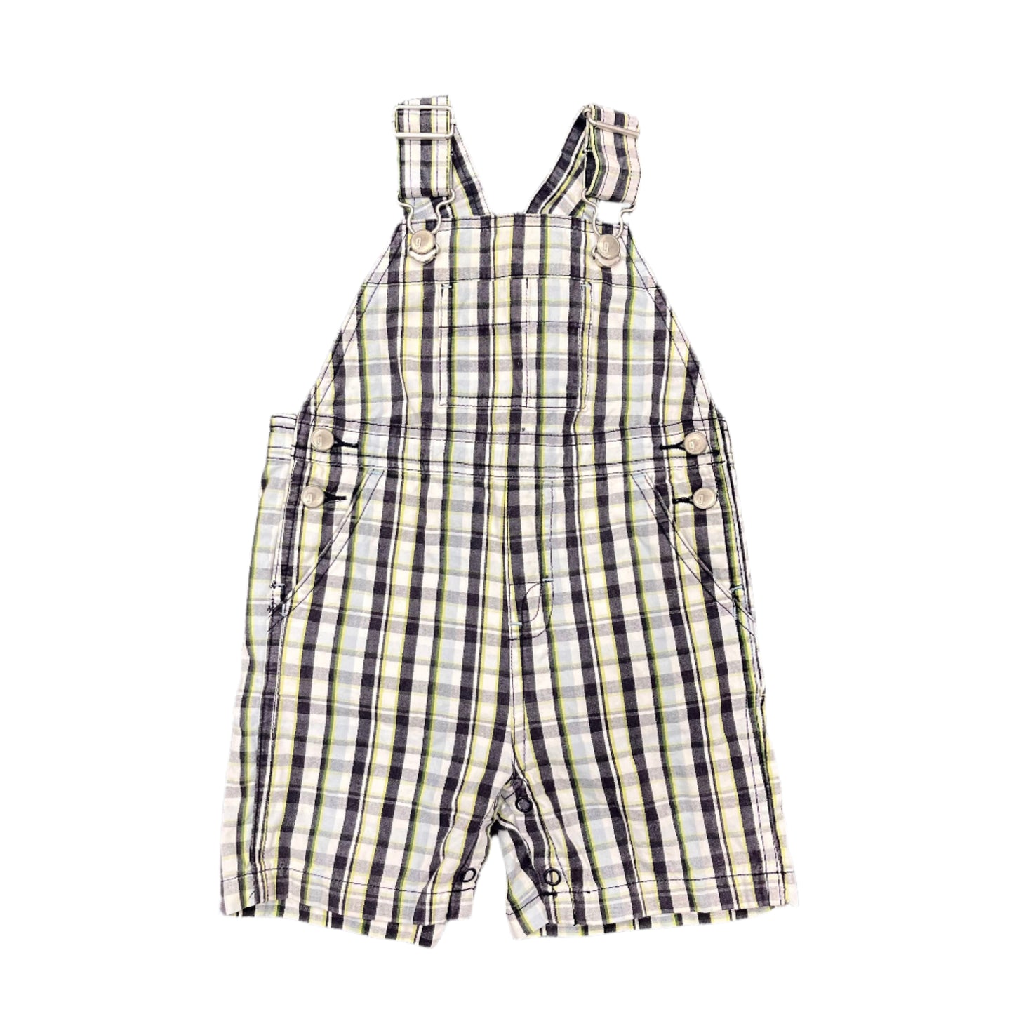 Gingham Overalls - Size 0