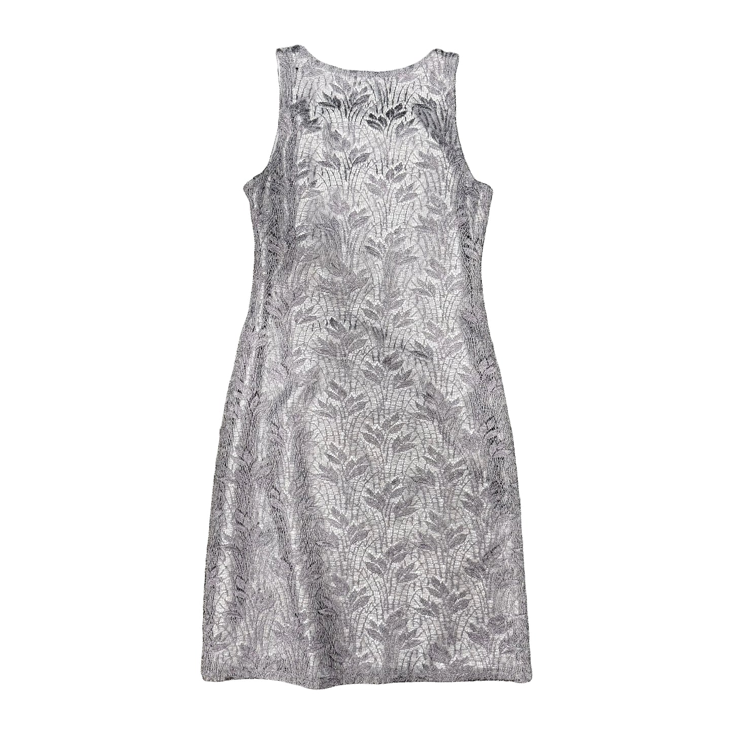 Grey Floral Dress - Size 8