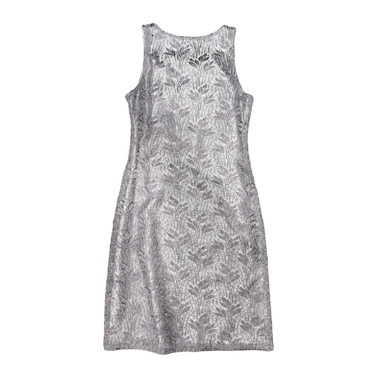 Grey Floral Dress - Size 8