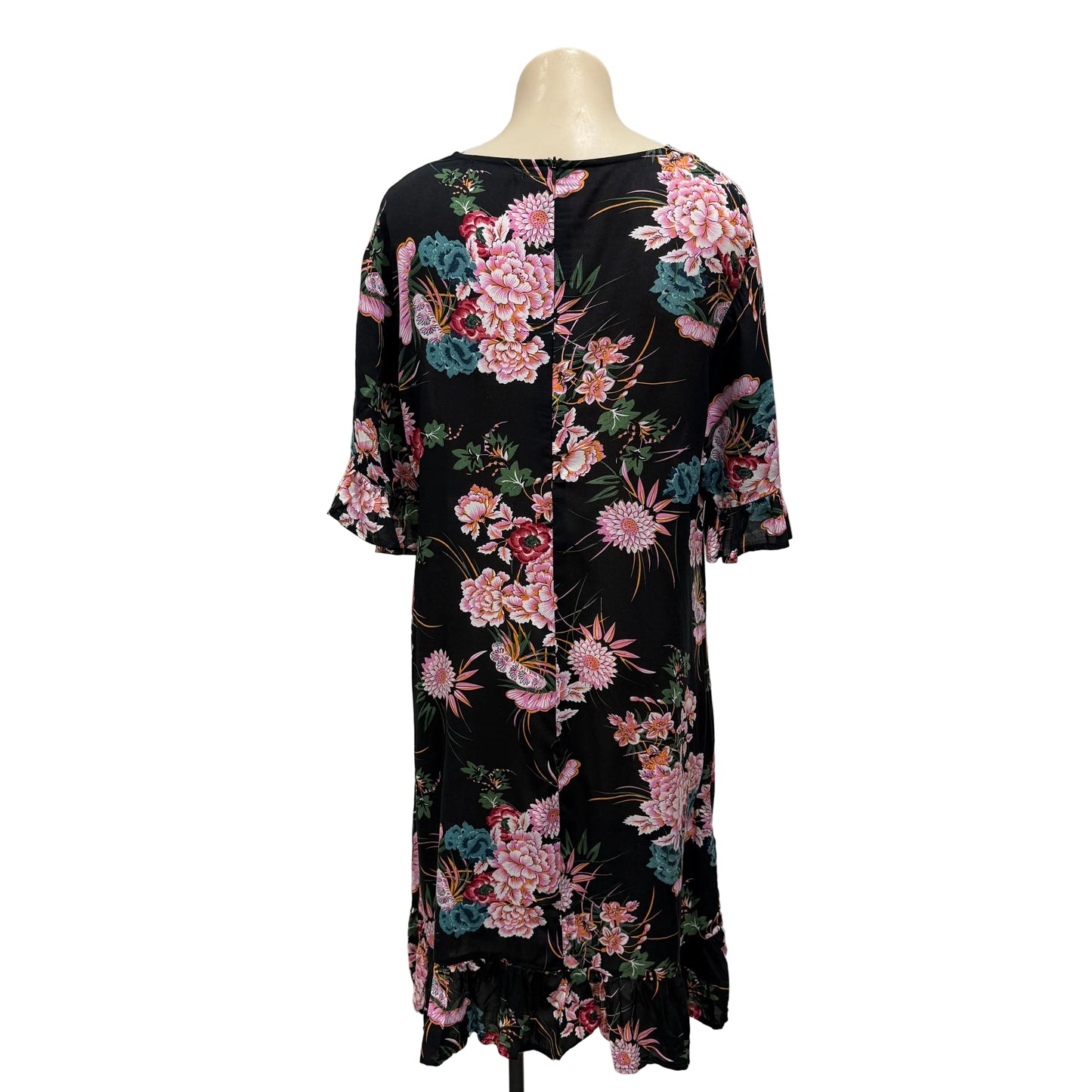 Dark Floral Dress - Size 14