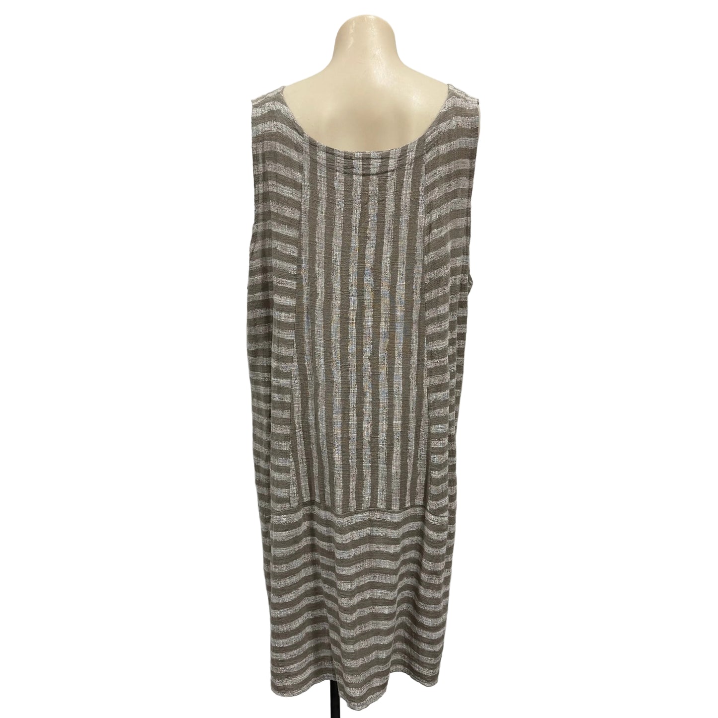 Stripe Linen Dress - Size 14