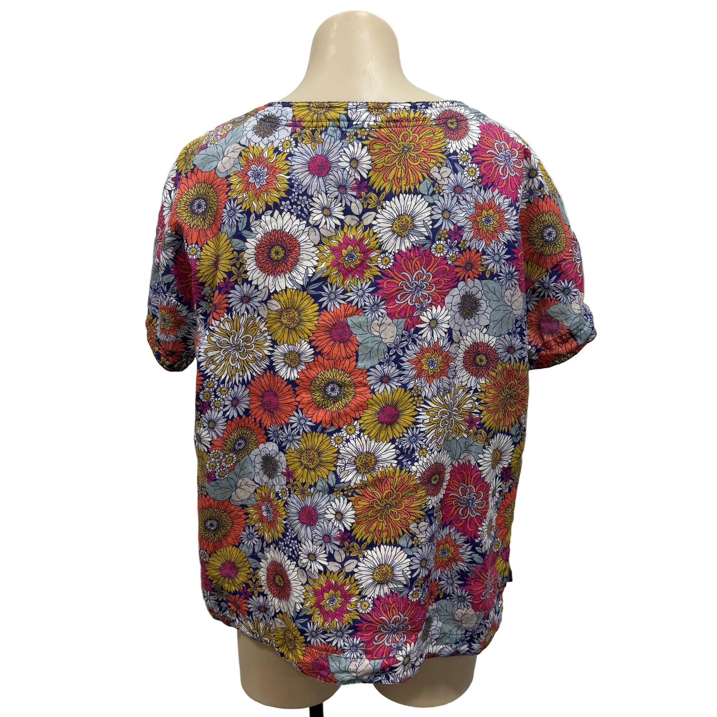Floral Linen Tee - Size 10