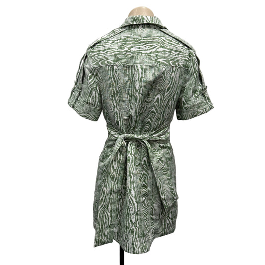 Green Patterned Dress - Size 6