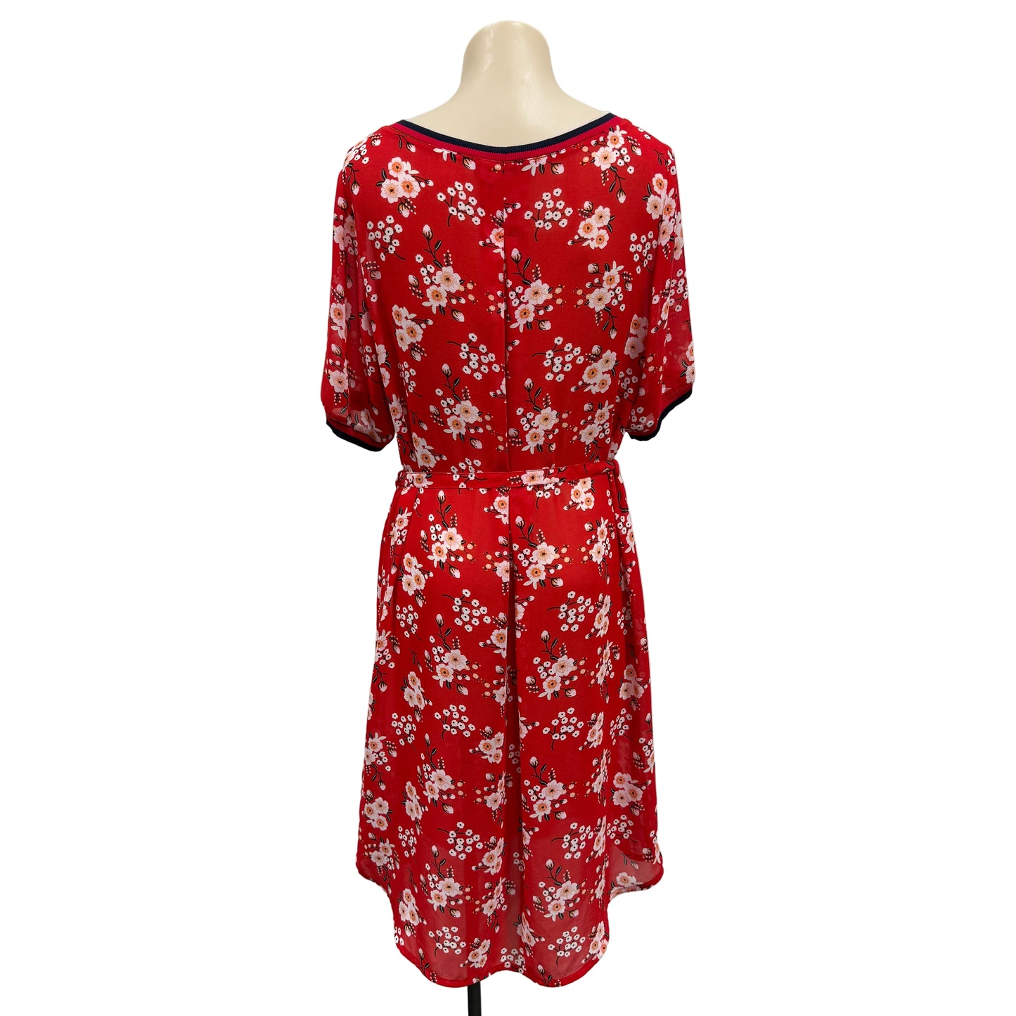 Red Floral Dress - Size M