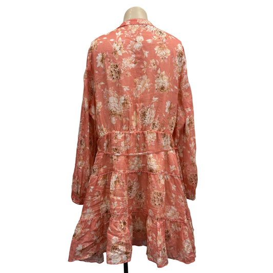 Pink Floral Dress - Size 16