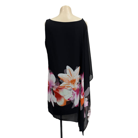 Black Floral Dress - Size 10