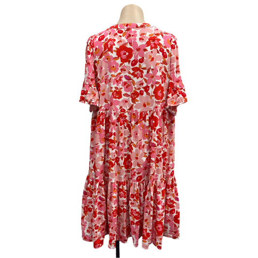 Pink Floral Dress - Size 14
