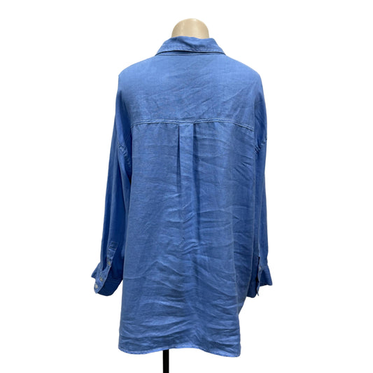 Blue Linen Shirt - Size 12
