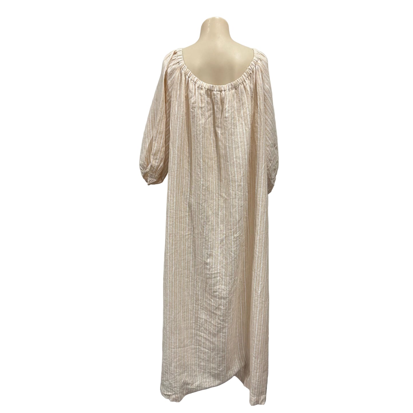 Striped Linen Dress - Size 16