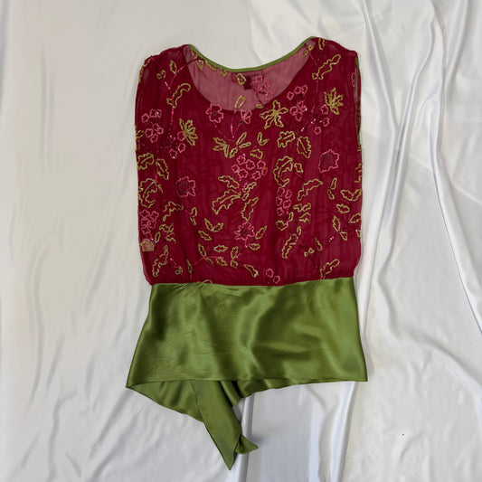 Silk & Sequin Top - Size 12