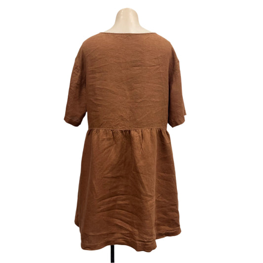 Rust Linen Dress - Size 6