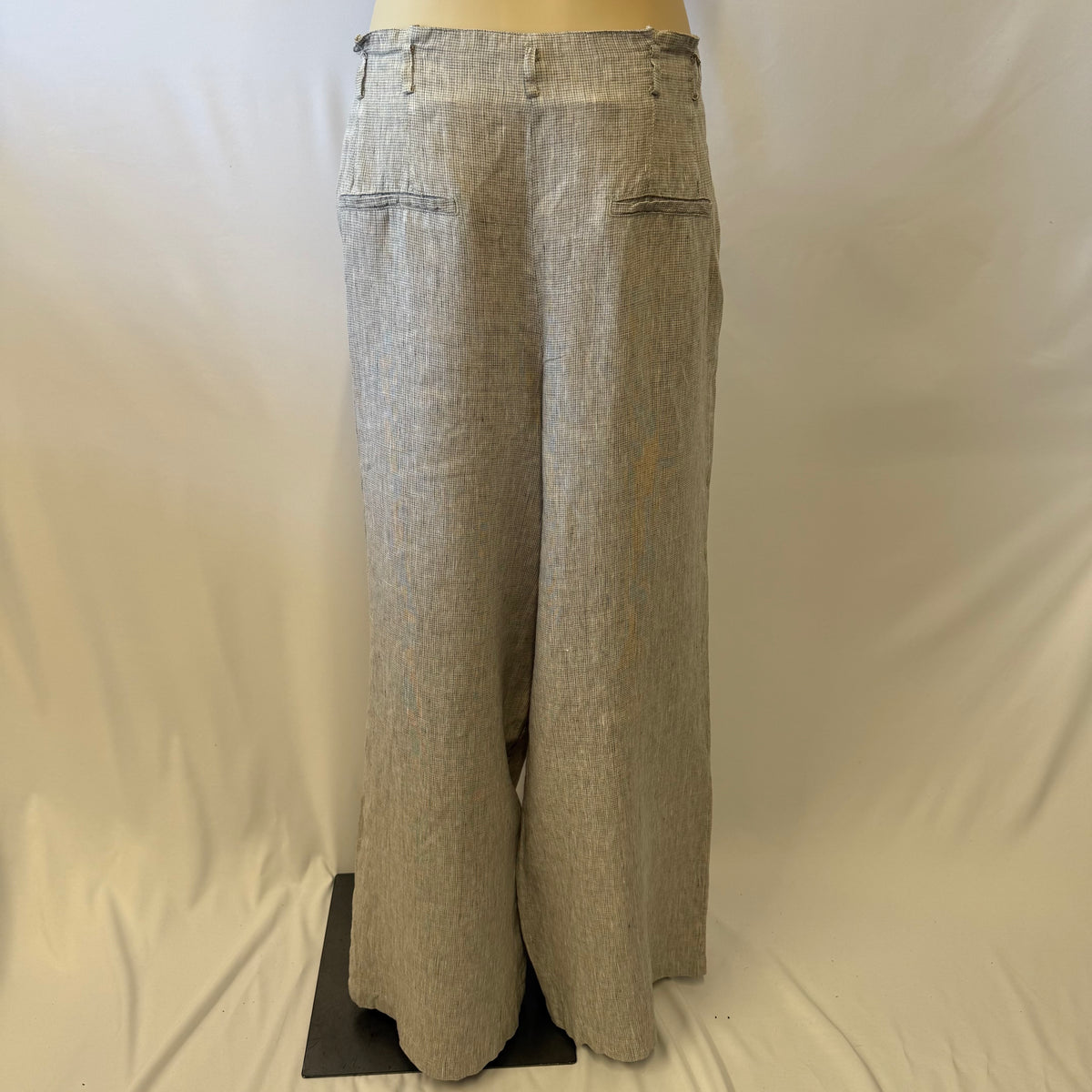 Grid Linen Pants - Size 16