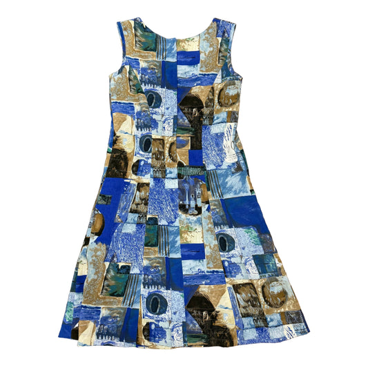 Blue Pattern Dress - Size 10