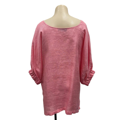 Pink Linen Top - Size L