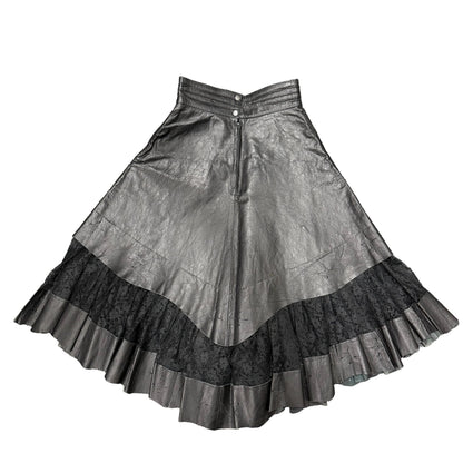 Leather & Lace Skirt - Size 26