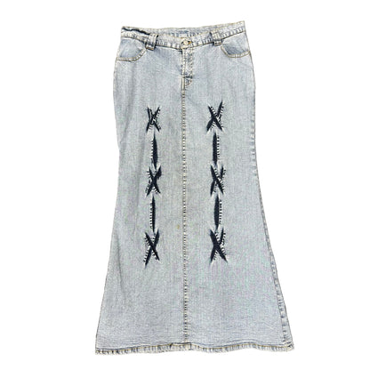 Denim Maxi Skirt - Size 31