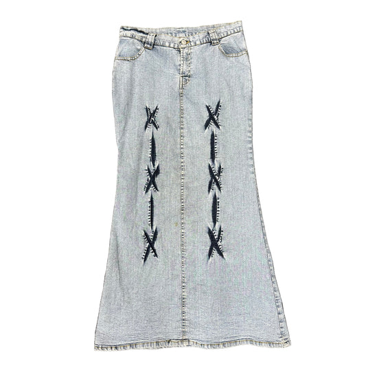 Denim Maxi Skirt - Size 31