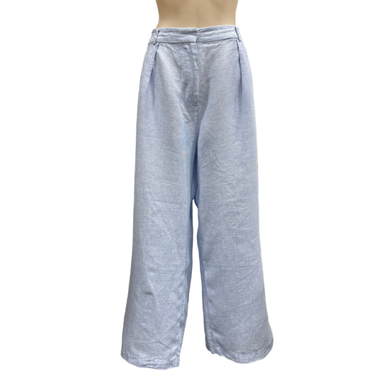 Blue Linen Trousers- Size 16