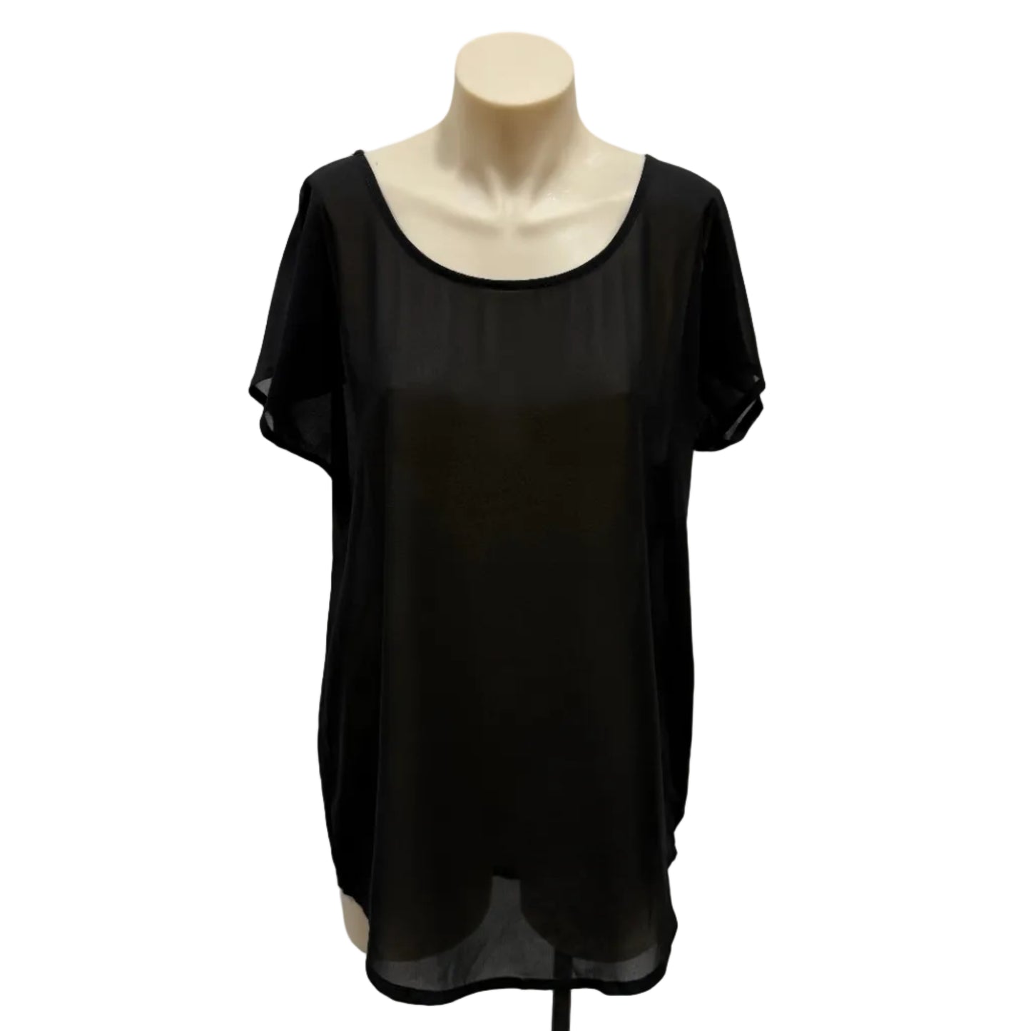 Sheer Black Tee - Size 8