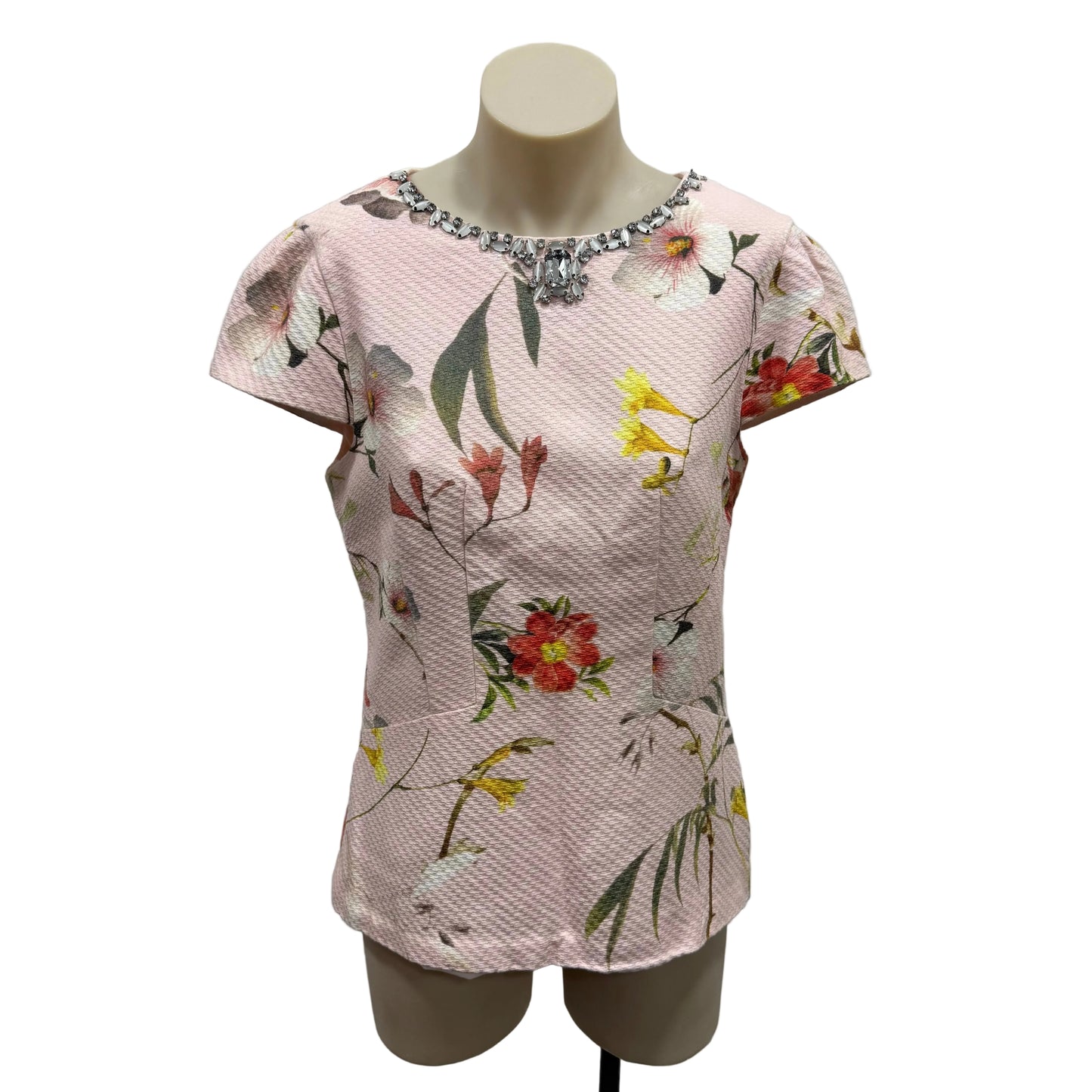 Pink Floral Top - Size 10