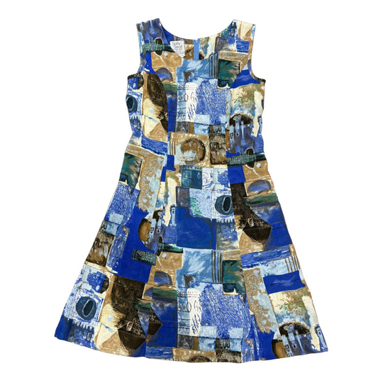 Blue Pattern Dress - Size 10