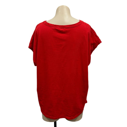 Red Cotton Tee - Size L