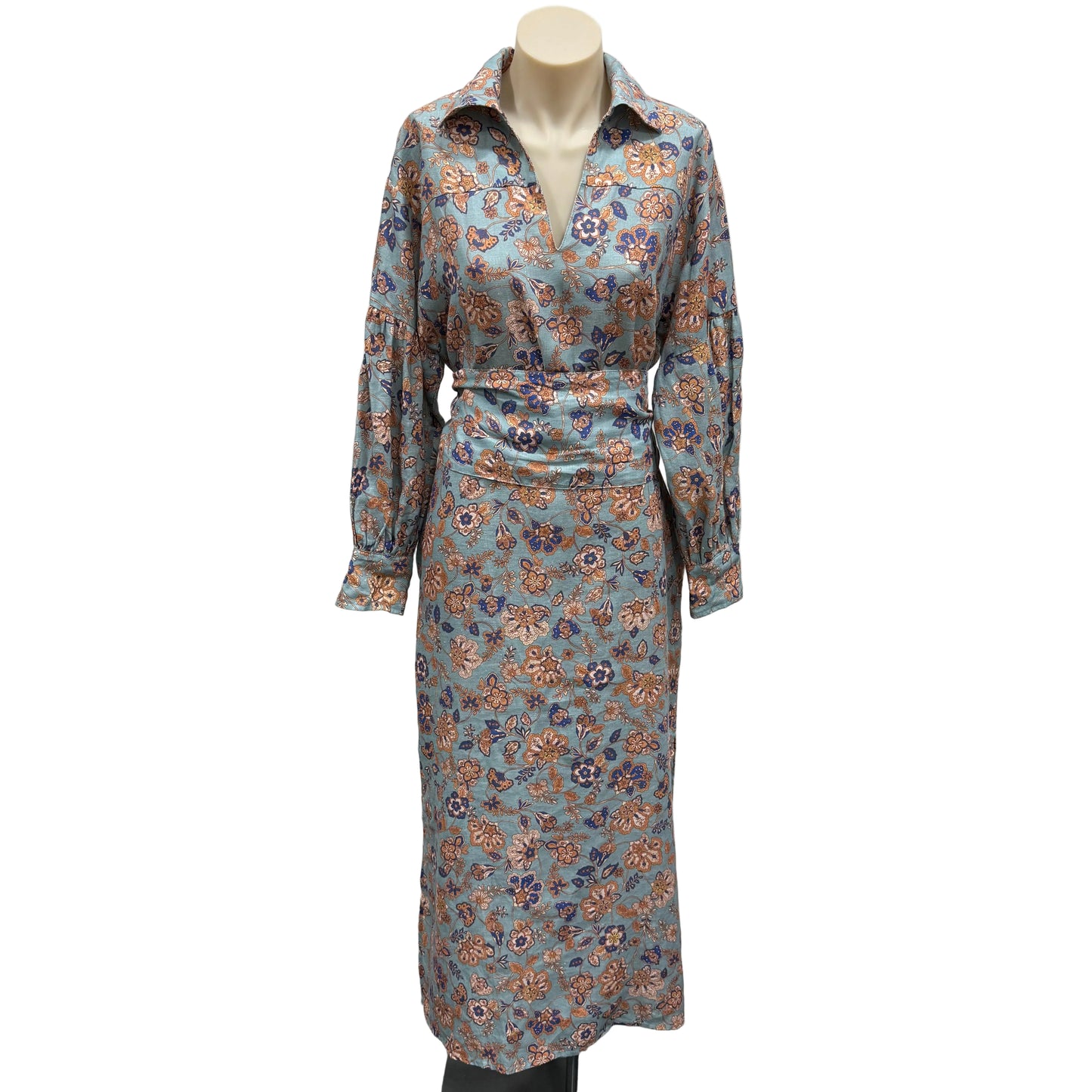 Linen Maxi Dress - Size 8