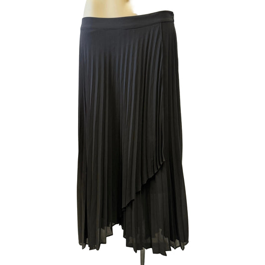 Black Pleat Skirt - Size S