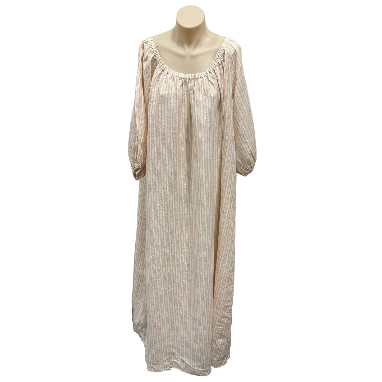 Striped Linen Dress - Size 16
