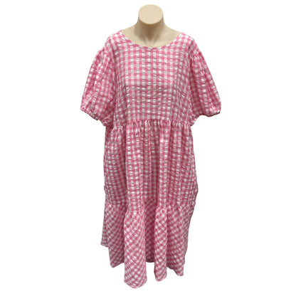 Pink Gingham Dress - Size 16