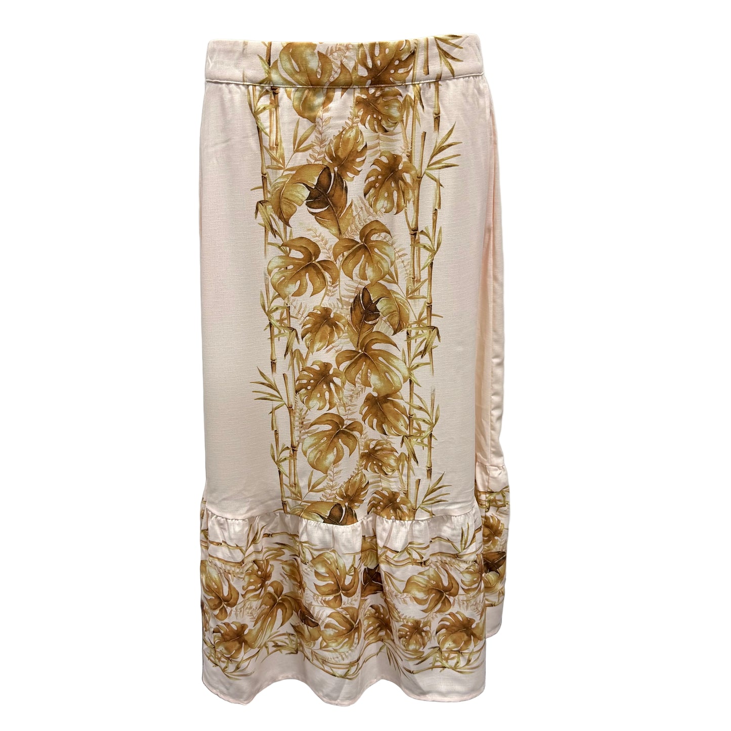 Cream Leaf Skirt - Size 14