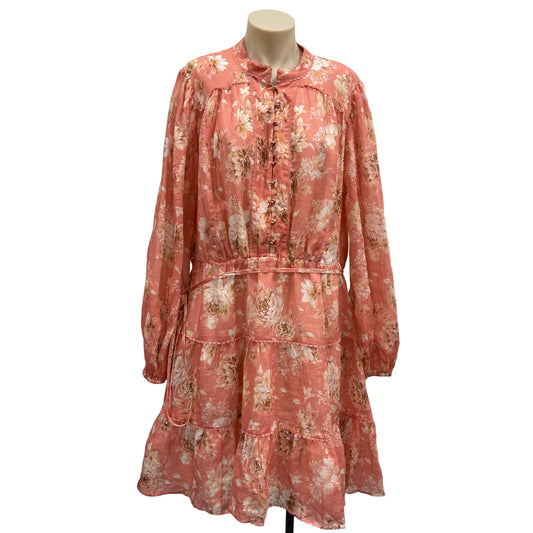 Pink Floral Dress - Size 16