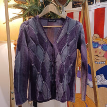 Load image into Gallery viewer, Purple Flower Cardi - Size XS
