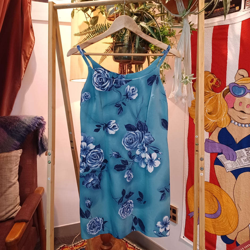Blue Floral Dress - Size 12