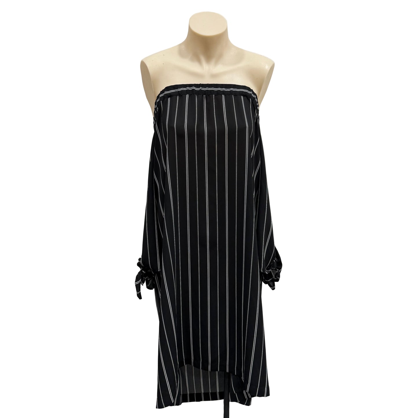 Stripy Strapless Dress - Size L