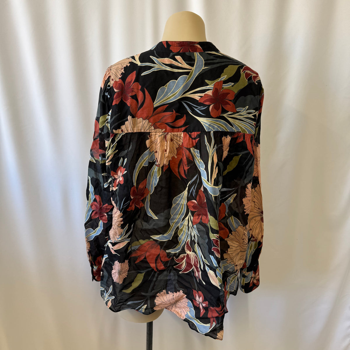 Dark Floral Blouse - Size 10