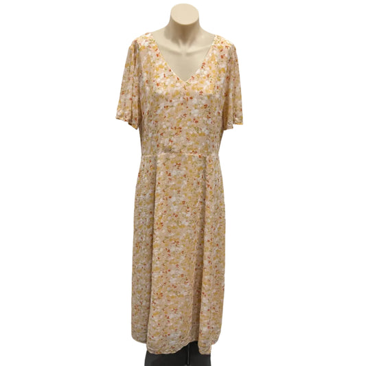 Yellow Floral Dress - Size 12