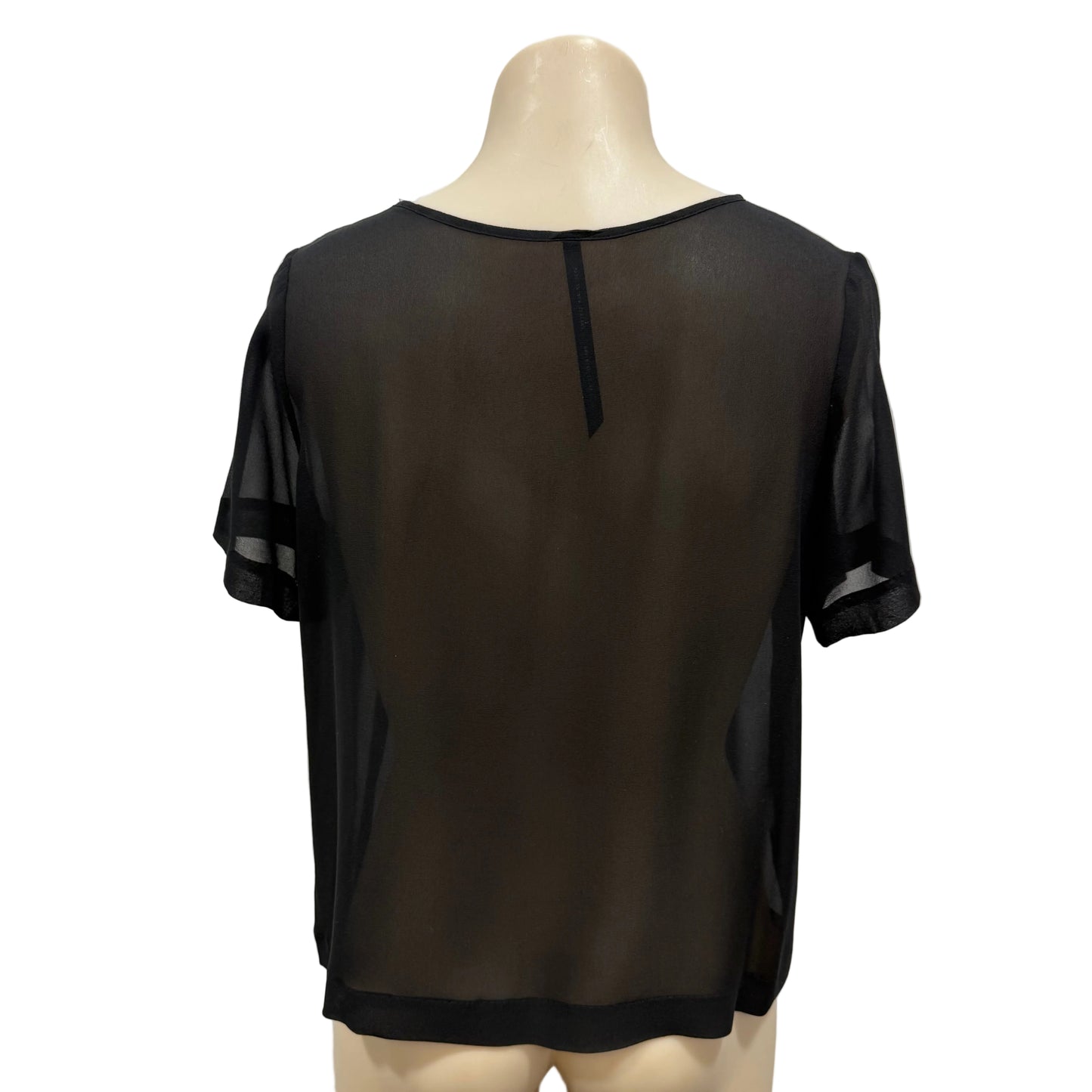 Sheer Black Tee - Size 8