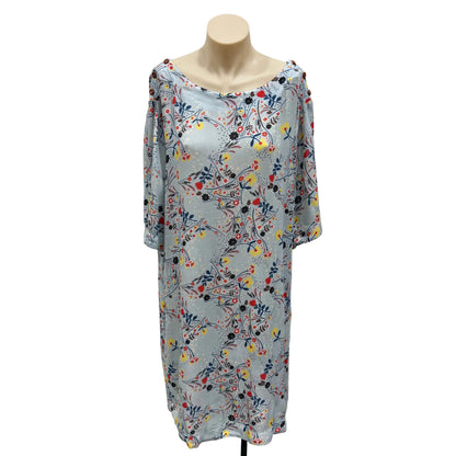 Blue Floral Dress - Size L