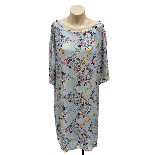 Blue Floral Dress - Size L