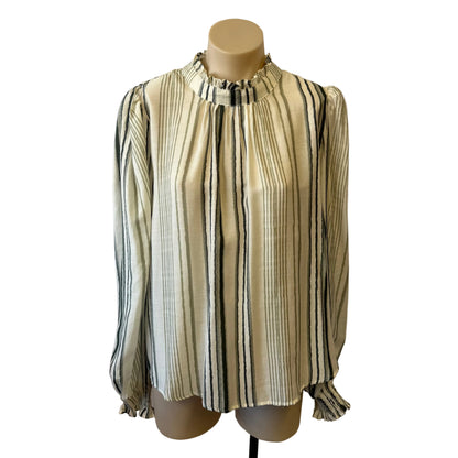 Green Striped Blouse - Size 12