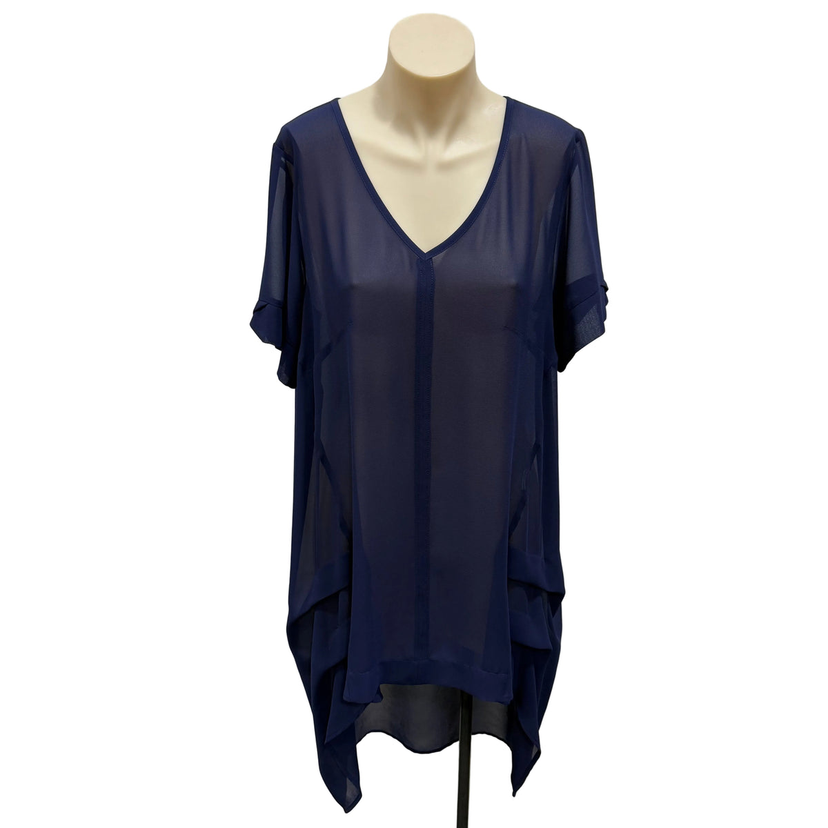 Sheer Navy Tunic - Size 12