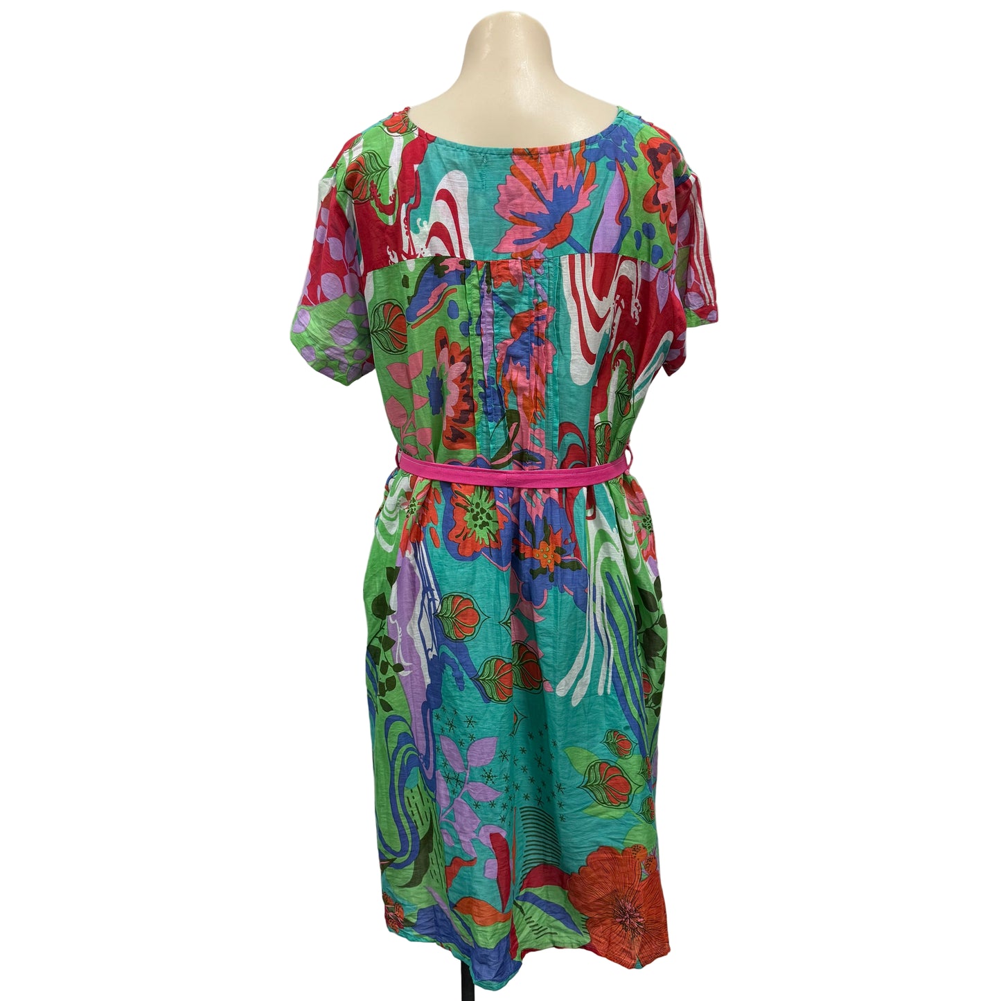Colourful Cotton Dress - Size 16