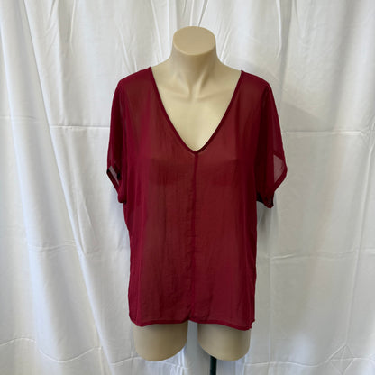 Sheer Red Tee - Size 10