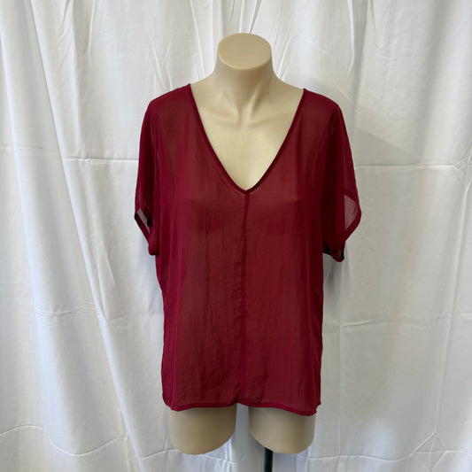 Sheer Red Tee - Size 10