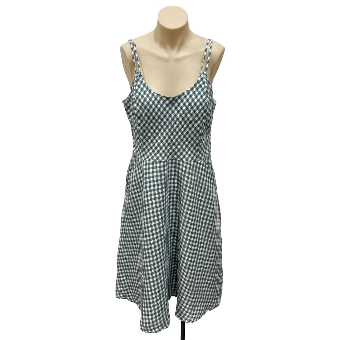 Green Gingham Dress - Size 14